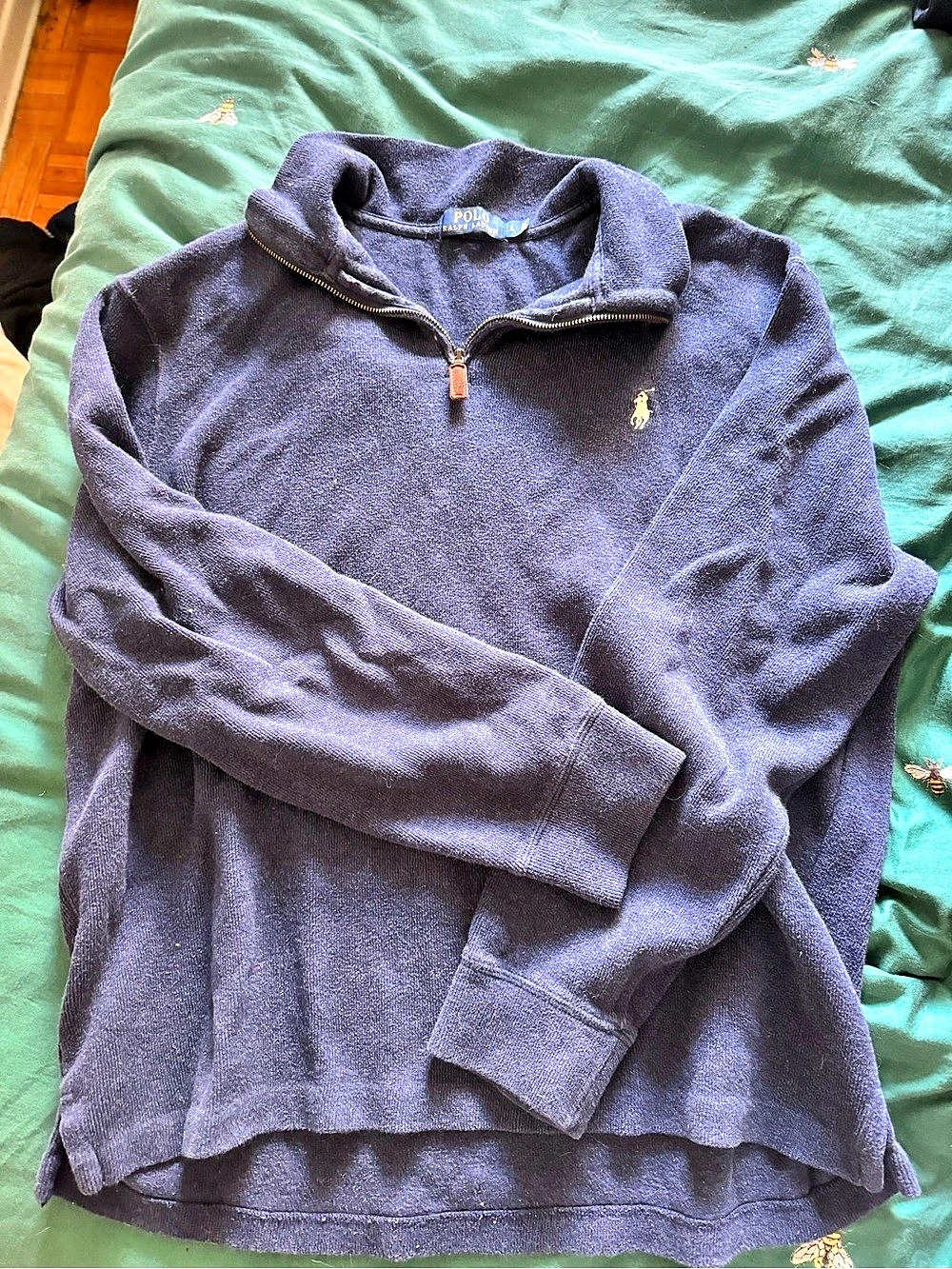 Polo Ralph Lauren Men's Quarter-Zip Pullover Sweater in blue